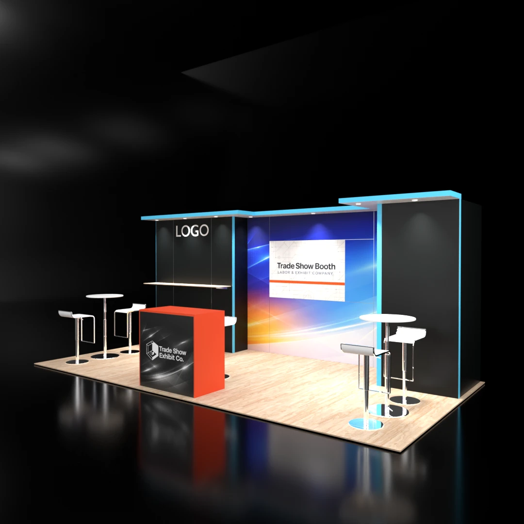 CES 10 x 20 Inline Affordable Exhibit Rental — Design 08 — 10 x 20 Inline Affordable Exhibit Rental — CES, Las Vegas