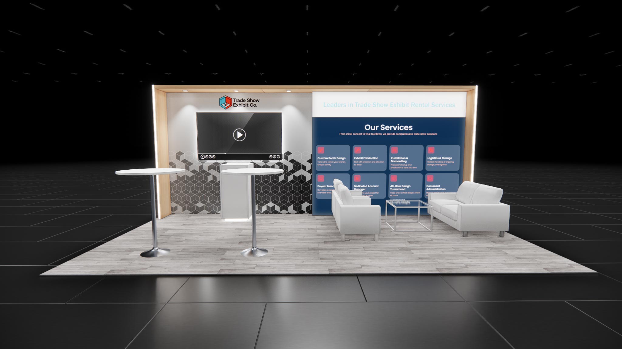 CES 10 x 20 Inline Affordable Exhibit Rental — Design 05 — 10 x 20 Inline Affordable Exhibit Rental — CES, Las Vegas