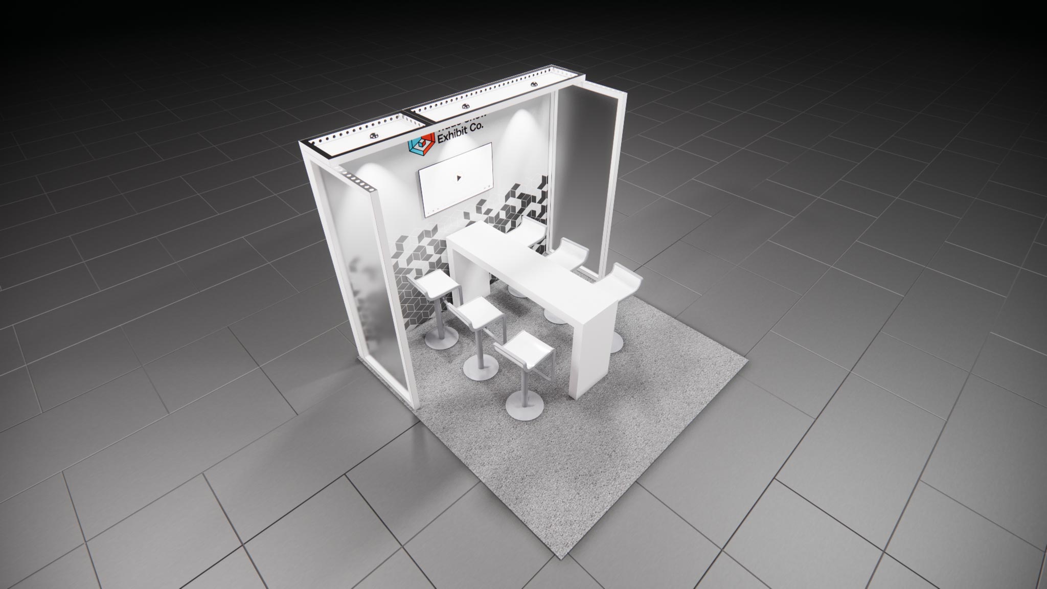 CES 10 x 10 Inline Affordable Exhibit Rental — Design 04 — 10 x 10 Inline Affordable Exhibit Rental — CES, Las Vegas