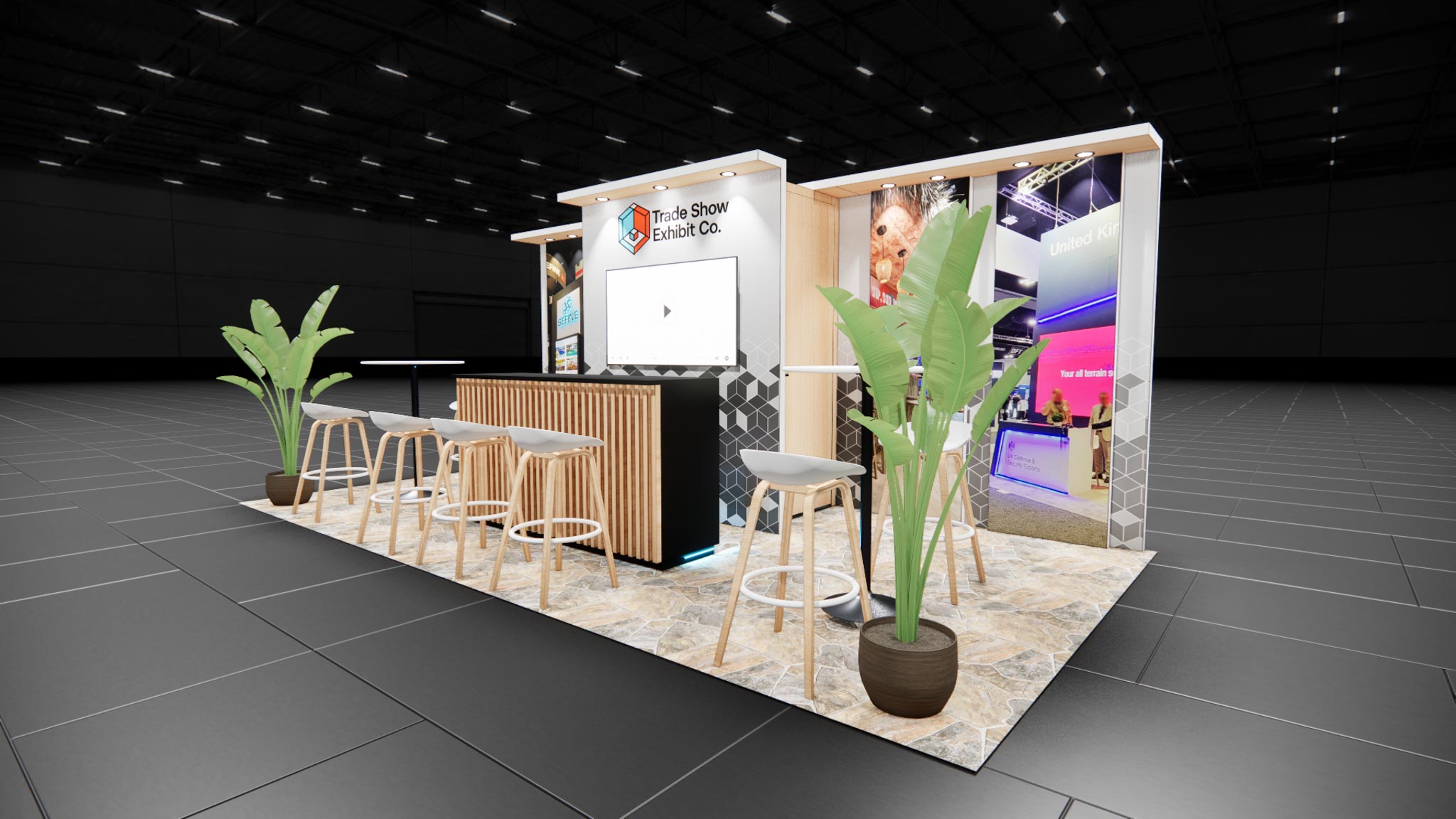 CES 10 x 20 Inline Affordable Exhibit Rental — Design 01 — 10 x 20 Inline Affordable Exhibit Rental — CES, Las Vegas