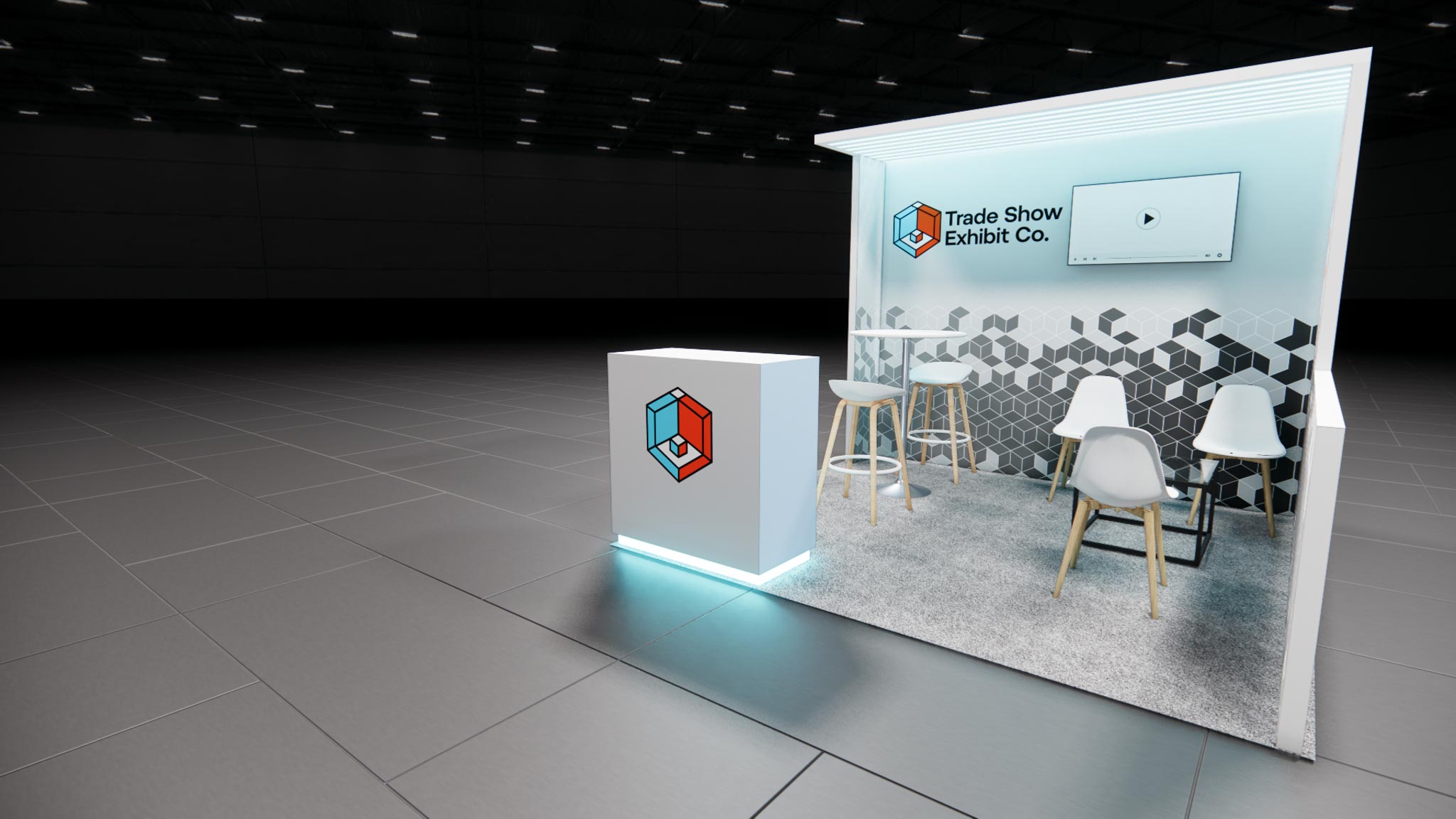 CES 10 x 10 Inline Affordable Exhibit Rental — Design 02 — 10 x 10 Inline Affordable Exhibit Rental — CES, Las Vegas