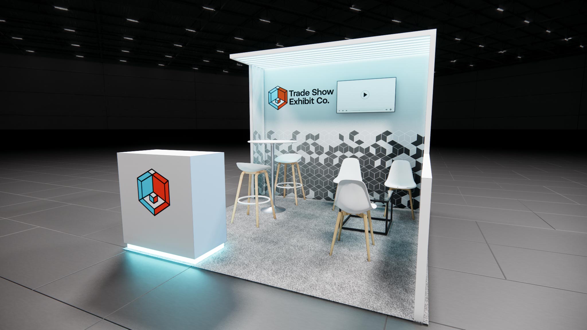 CES 10 x 10 Inline Affordable Exhibit Rental — Design 02 — 10 x 10 Inline Affordable Exhibit Rental — CES, Las Vegas