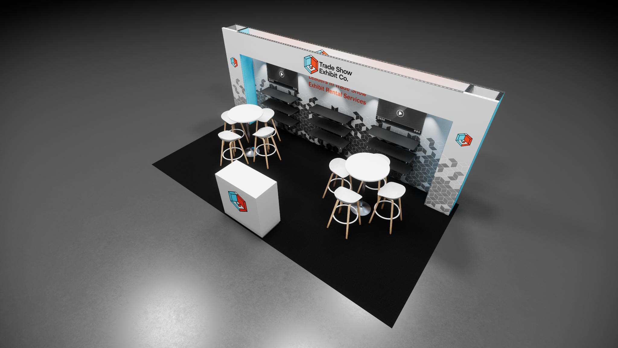 CES 10 x 20 Inline Affordable Exhibit Rental — Design 02 — 10 x 20 Inline Affordable Exhibit Rental — CES, Las Vegas