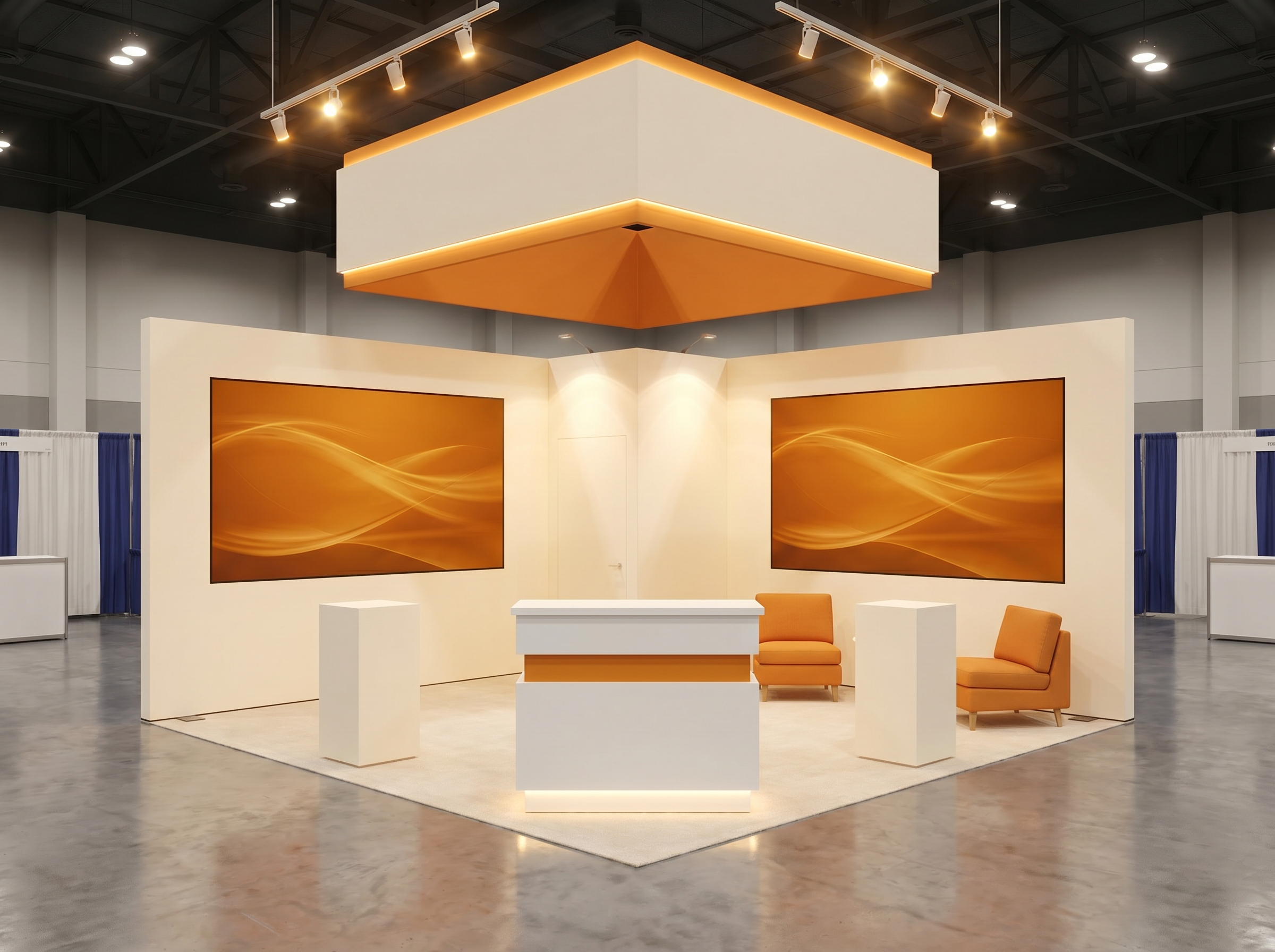 IAAPA Expo 20 x 20 Inline Affordable Exhibit Rental — Design 04 — 20 x 20 Inline Affordable Exhibit Rental — IAAPA Expo, Orlando