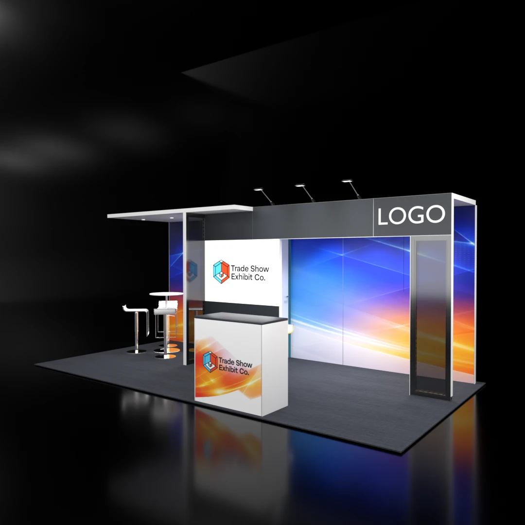 CES 10 x 20 Inline Affordable Exhibit Rental — Design 09 — 10 x 20 Inline Affordable Exhibit Rental — CES, Las Vegas
