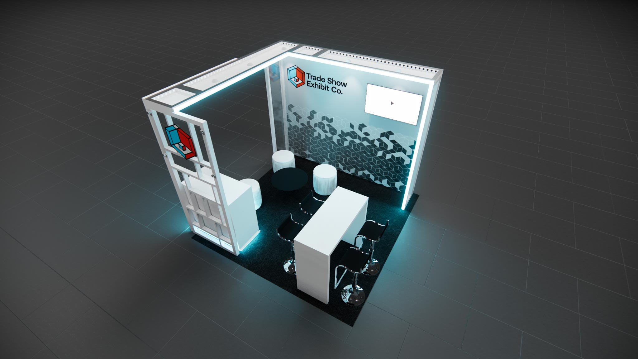 CES 10 x 10 Inline Affordable Exhibit Rental — Design 03 — 10 x 10 Inline Affordable Exhibit Rental — CES, Las Vegas