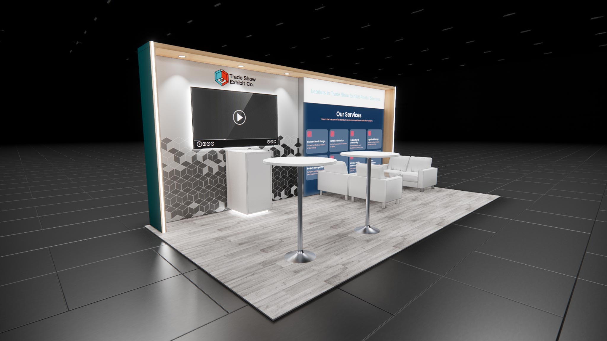 CES 10 x 20 Inline Affordable Exhibit Rental — Design 05 — 10 x 20 Inline Affordable Exhibit Rental — CES, Las Vegas
