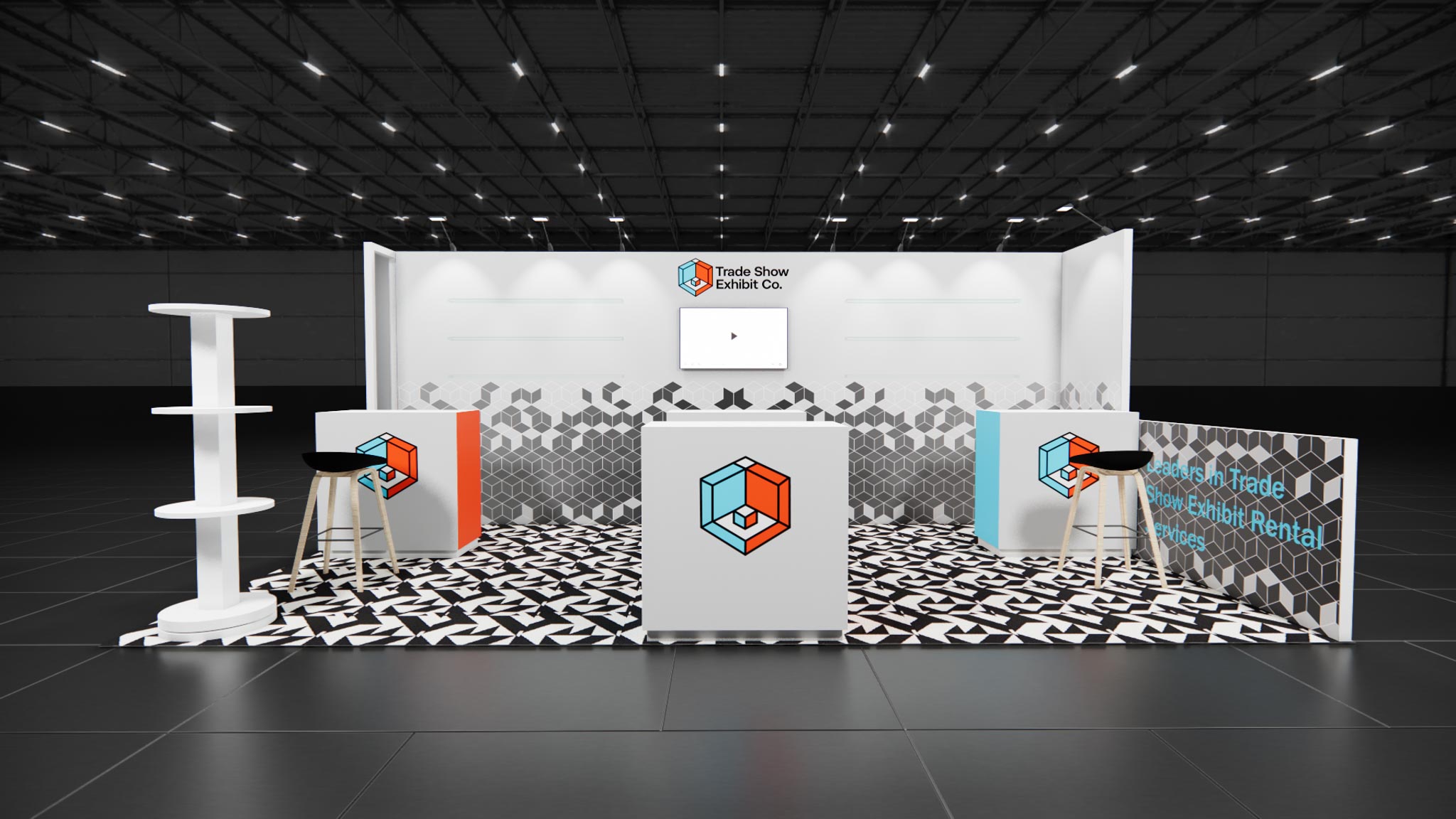 CES 10 x 20 Inline Affordable Exhibit Rental — Design 04 — 10 x 20 Inline Affordable Exhibit Rental — CES, Las Vegas
