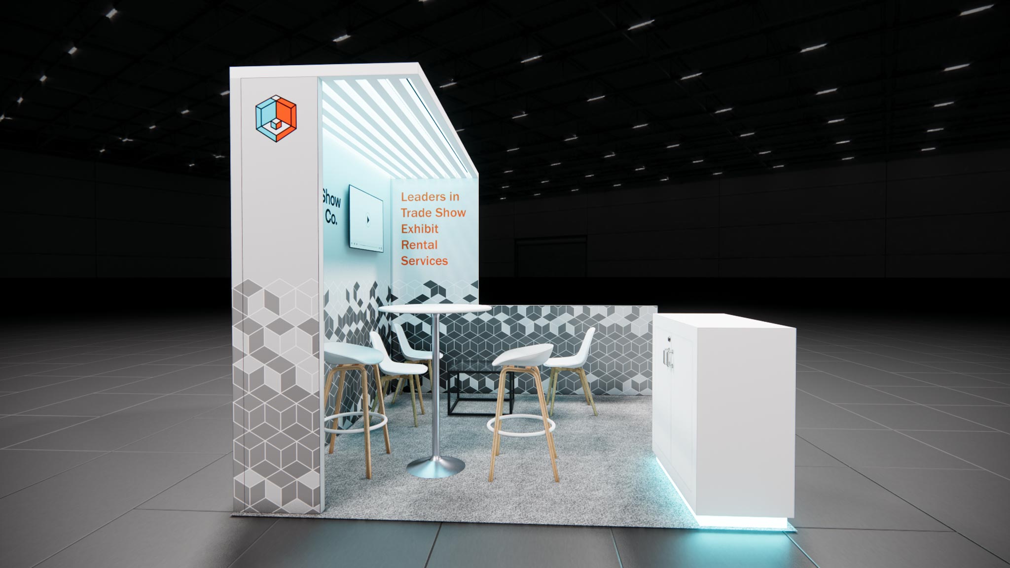 CES 10 x 10 Inline Affordable Exhibit Rental — Design 02 — 10 x 10 Inline Affordable Exhibit Rental — CES, Las Vegas