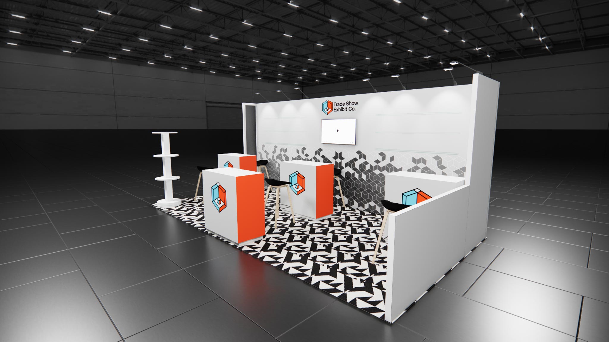 CES 10 x 20 Inline Affordable Exhibit Rental — Design 04 — 10 x 20 Inline Affordable Exhibit Rental — CES, Las Vegas