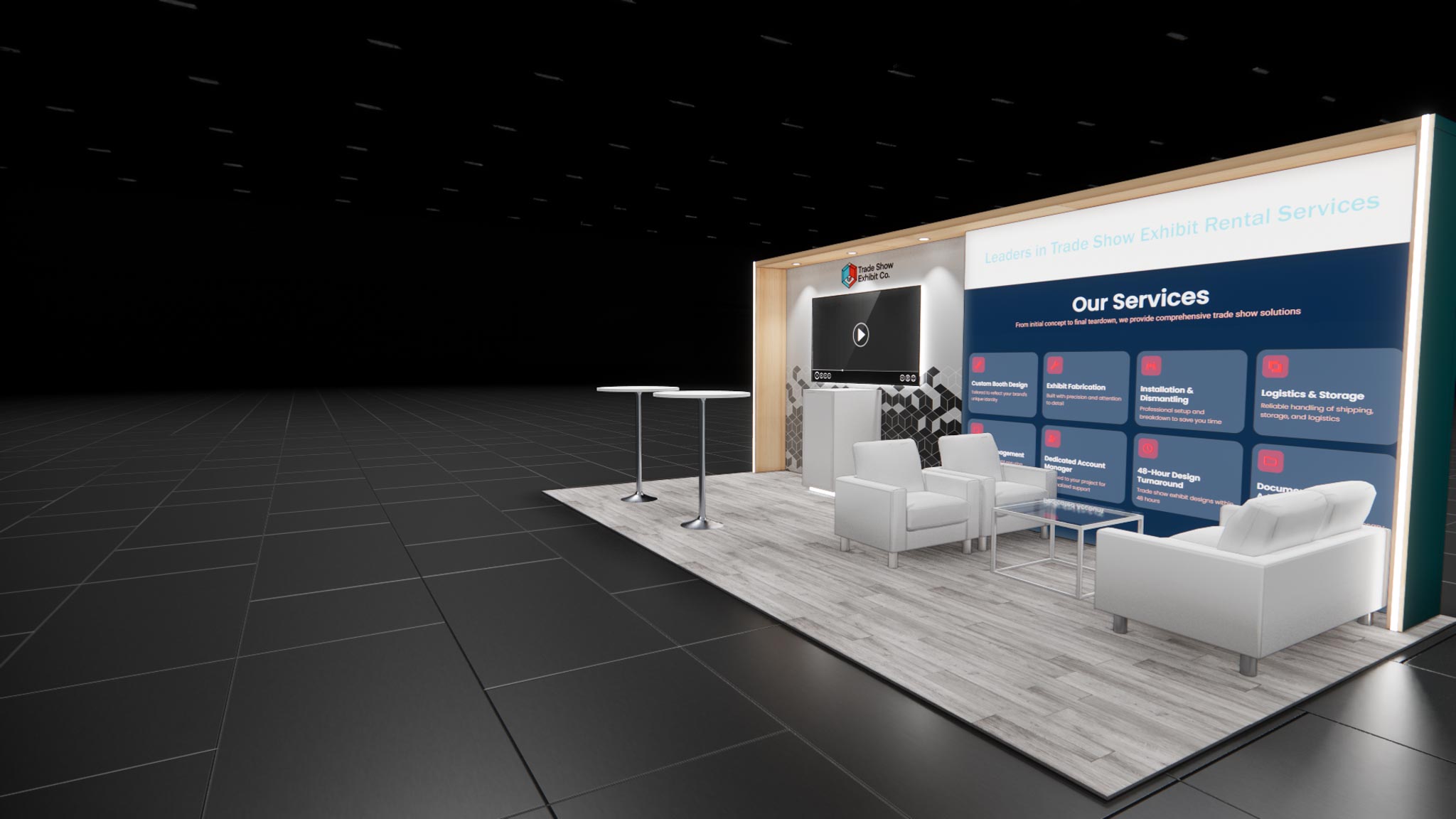 CES 10 x 20 Inline Affordable Exhibit Rental — Design 05 — 10 x 20 Inline Affordable Exhibit Rental — CES, Las Vegas