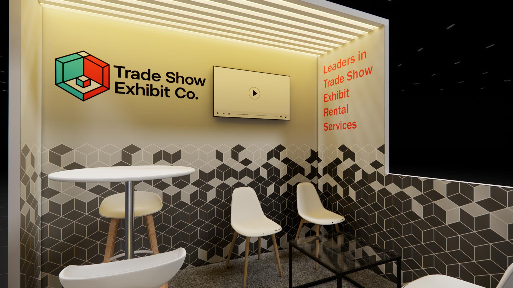 CES 10 x 10 Inline Affordable Exhibit Rental — Design 01 — 10 x 10 Inline Affordable Exhibit Rental — CES, Las Vegas