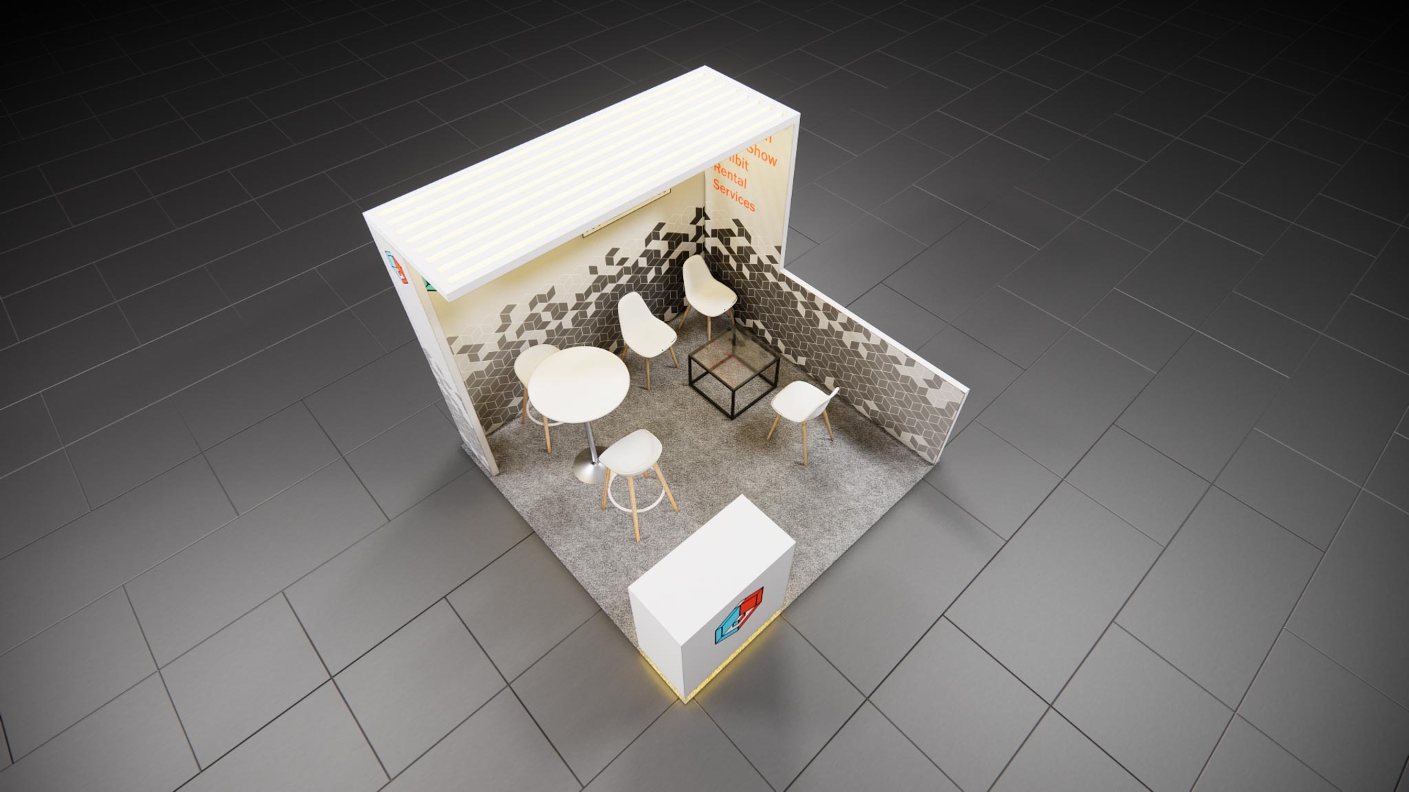 CES 10 x 10 Inline Affordable Exhibit Rental — Design 01 — 10 x 10 Inline Affordable Exhibit Rental — CES, Las Vegas