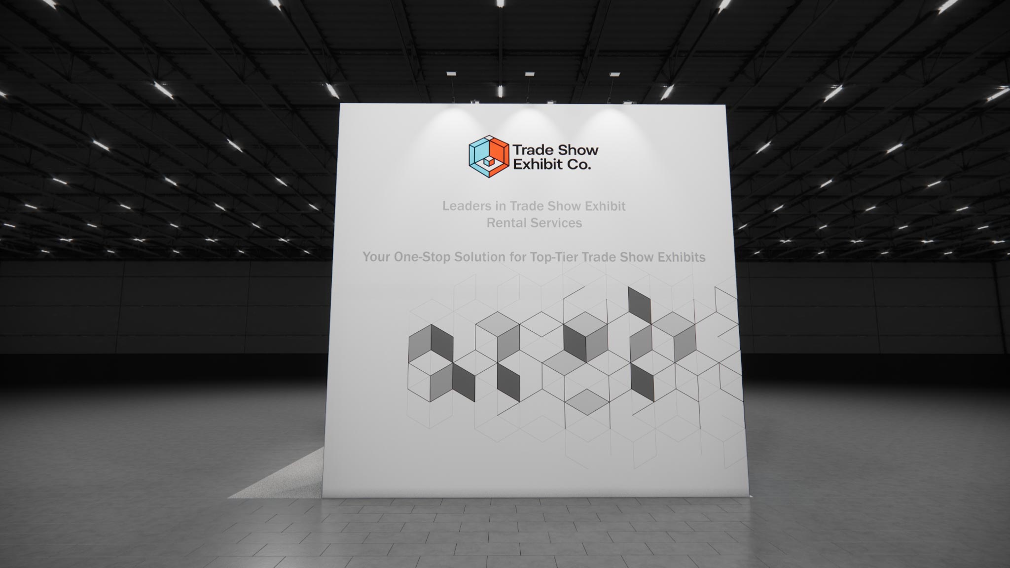 CES 20 x 20 Island Affordable Exhibit Rental — Design 04 — 20 x 20 Island Affordable Exhibit Rental — CES, Las Vegas