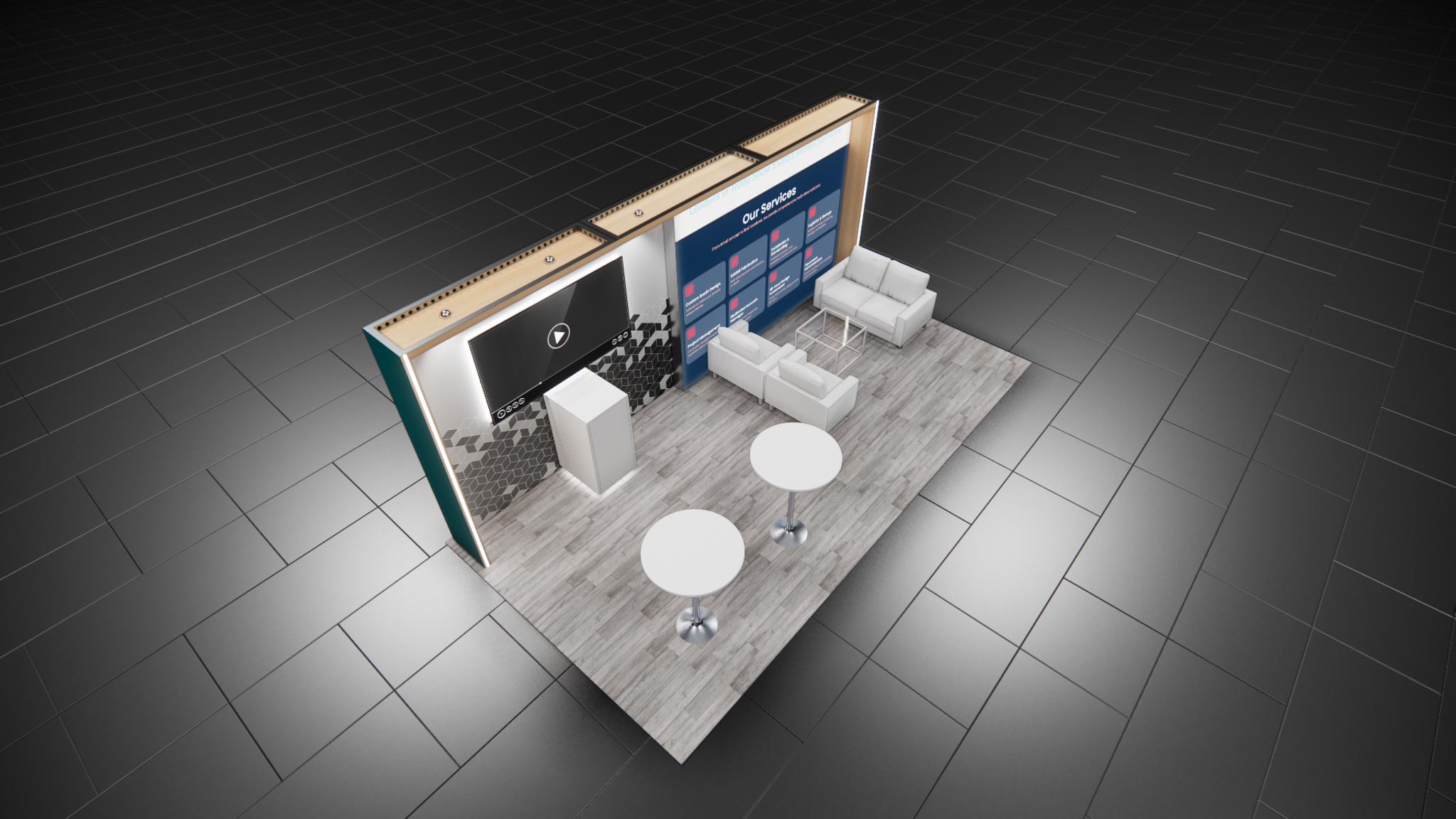 CES 10 x 20 Inline Affordable Exhibit Rental — Design 05 — 10 x 20 Inline Affordable Exhibit Rental — CES, Las Vegas