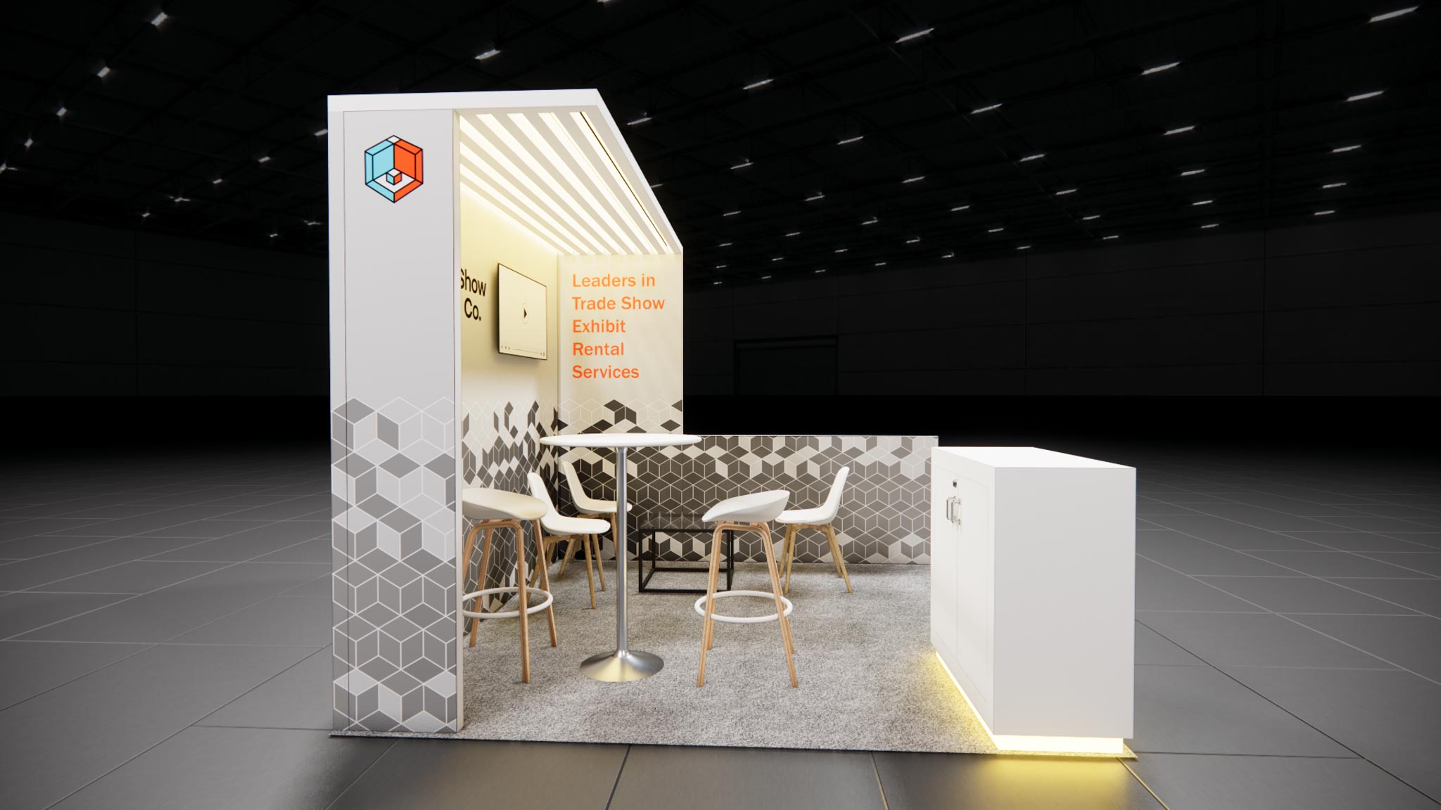 CES 10 x 10 Inline Affordable Exhibit Rental — Design 01 — 10 x 10 Inline Affordable Exhibit Rental — CES, Las Vegas