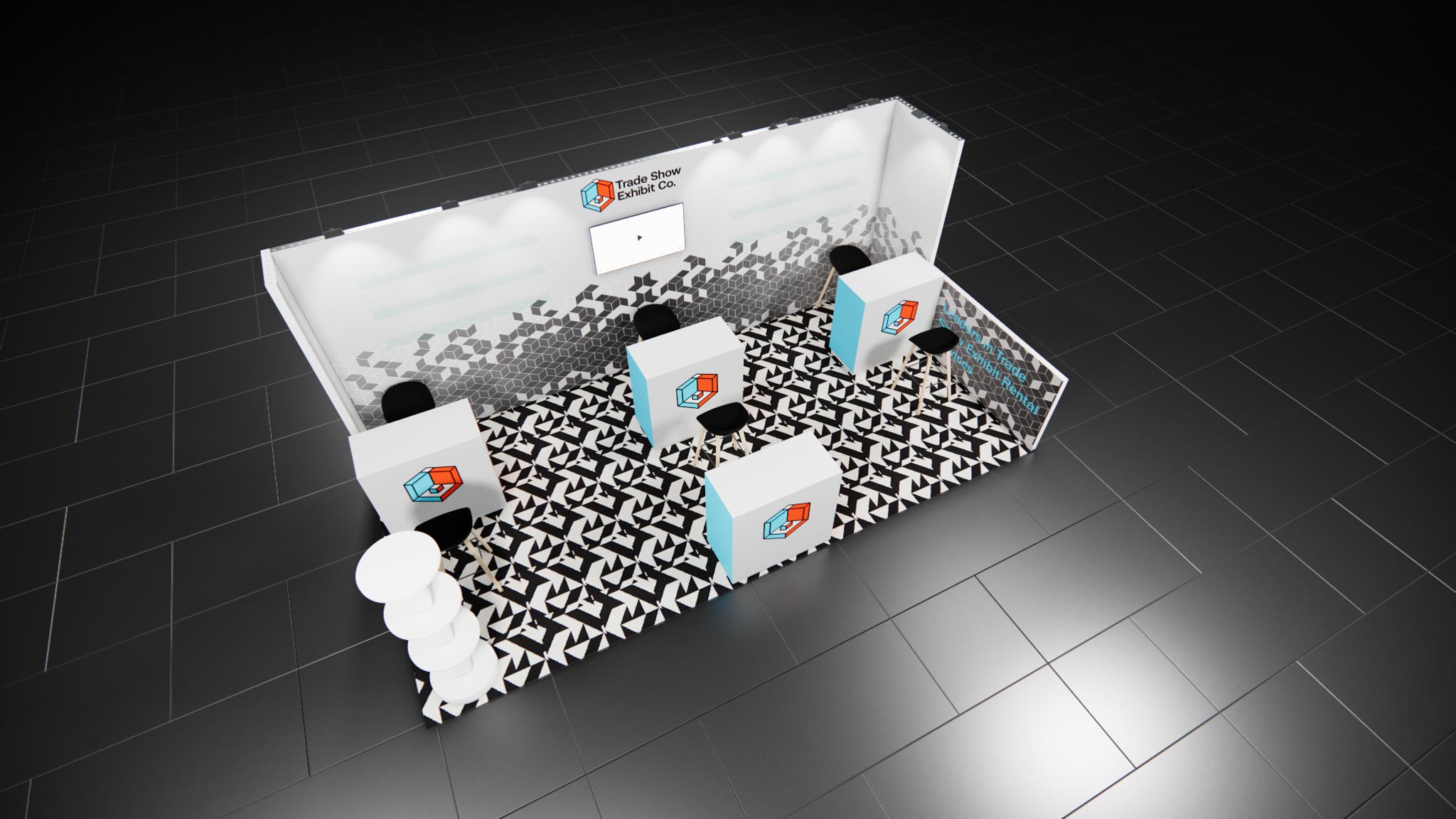 CES 10 x 20 Inline Affordable Exhibit Rental — Design 04 — 10 x 20 Inline Affordable Exhibit Rental — CES, Las Vegas