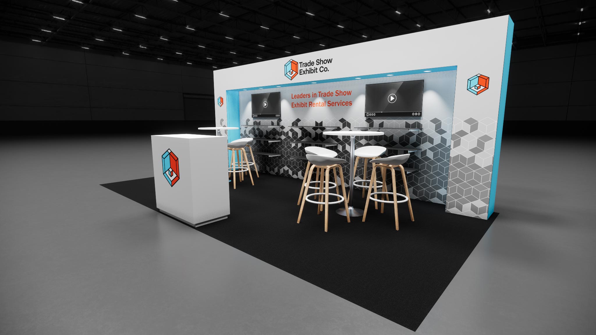 CES 10 x 20 Inline Affordable Exhibit Rental — Design 02 — 10 x 20 Inline Affordable Exhibit Rental — CES, Las Vegas
