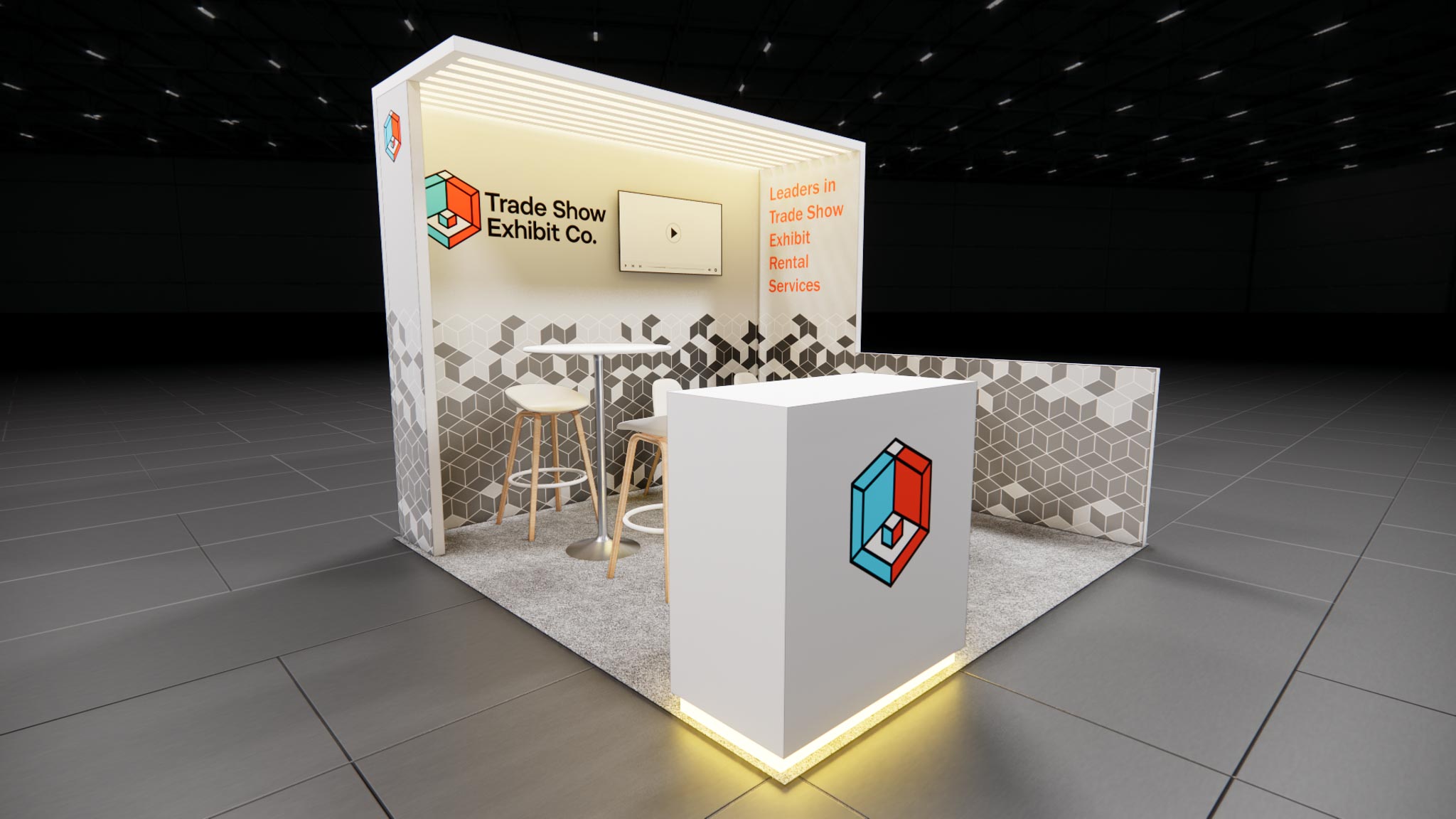 CES 10 x 10 Inline Affordable Exhibit Rental — Design 01 — 10 x 10 Inline Affordable Exhibit Rental — CES, Las Vegas
