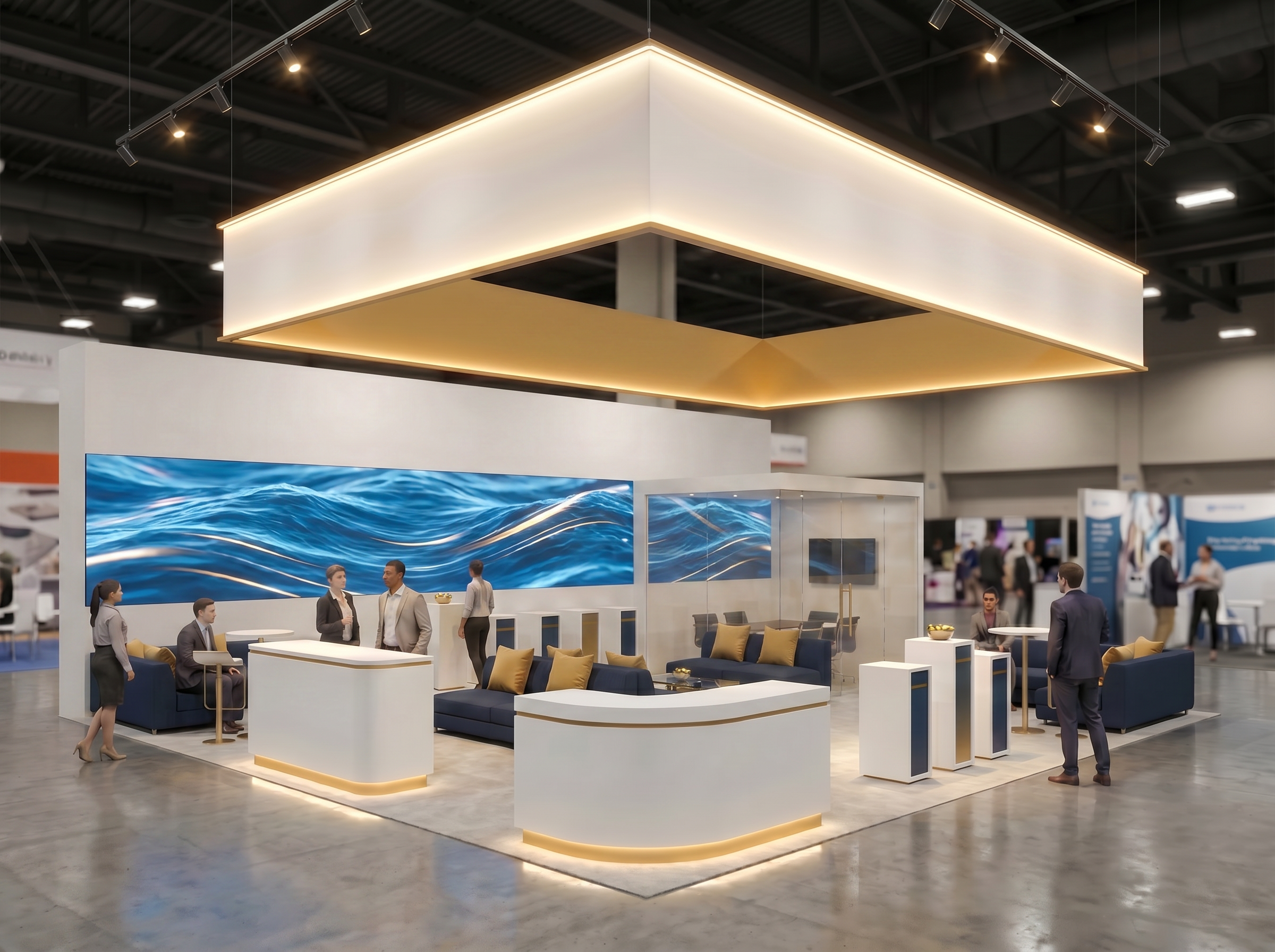 IAAPA Expo 20 x 40 Double-Deck Exhibit Rental — Design 02 — 20 x 40 Double-Deck Exhibit Rental — IAAPA Expo, Orlando