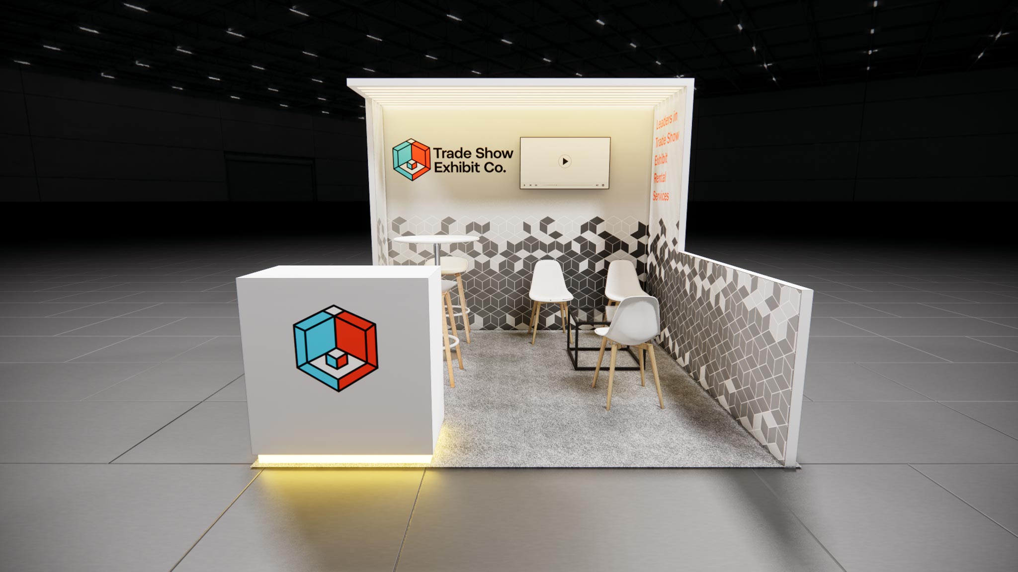 CES 10 x 10 Inline Affordable Exhibit Rental — Design 01 — 10 x 10 Inline Affordable Exhibit Rental — CES, Las Vegas