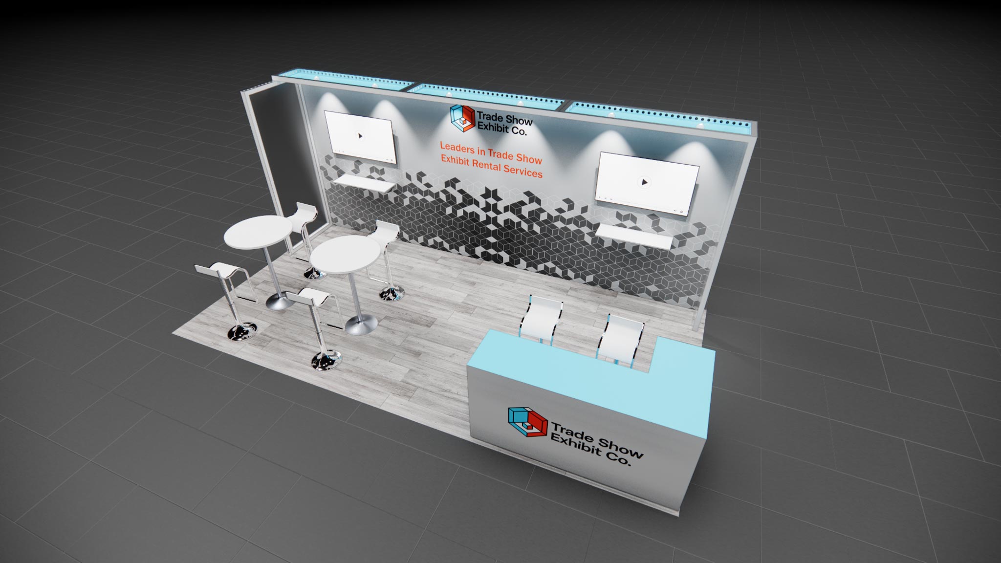 CES 10 x 20 Inline Affordable Exhibit Rental — Design 03 — 10 x 20 Inline Affordable Exhibit Rental — CES, Las Vegas