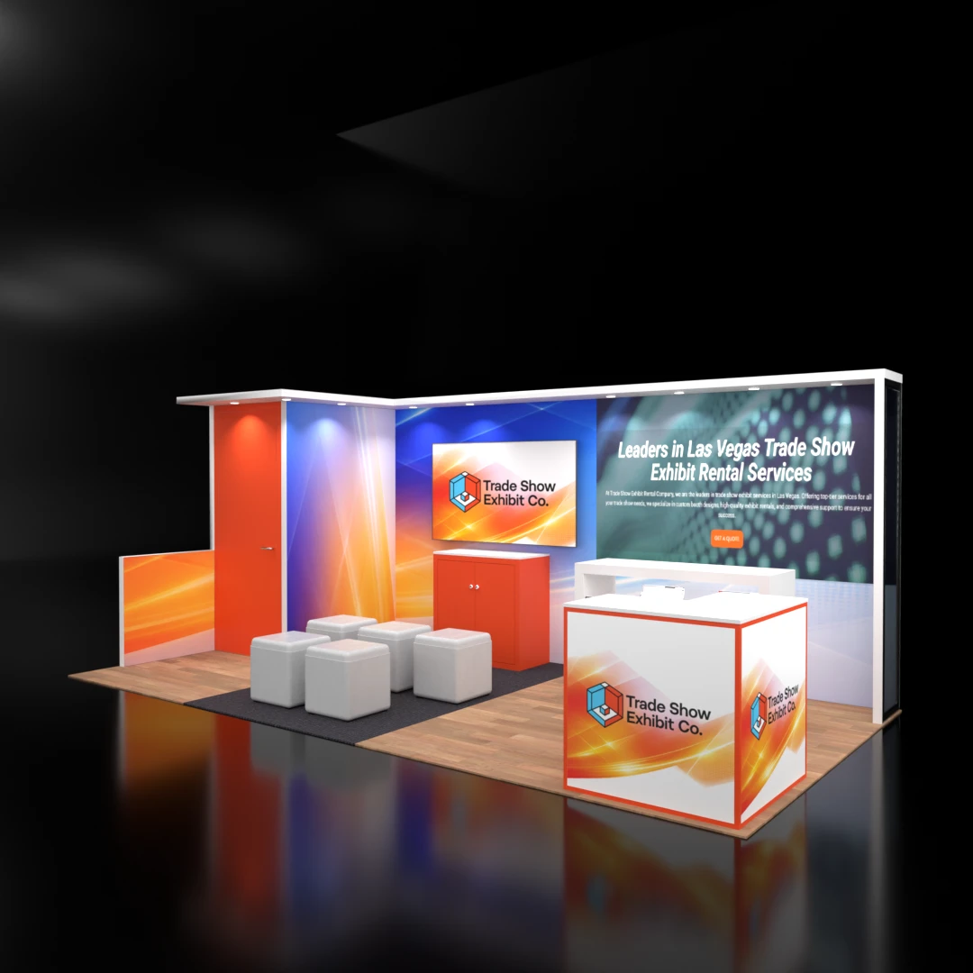 CES 10 x 20 Inline Affordable Exhibit Rental — Design 10 — 10 x 20 Inline Affordable Exhibit Rental — CES, Las Vegas