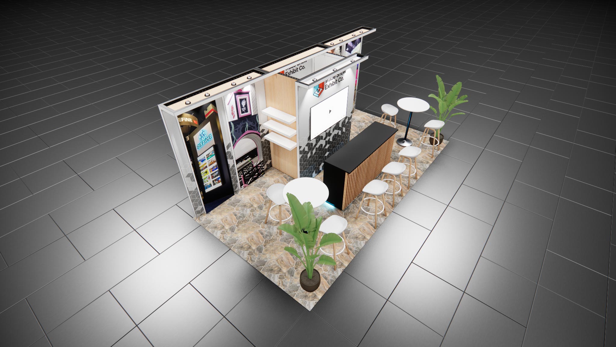CES 10 x 20 Inline Affordable Exhibit Rental — Design 01 — 10 x 20 Inline Affordable Exhibit Rental — CES, Las Vegas
