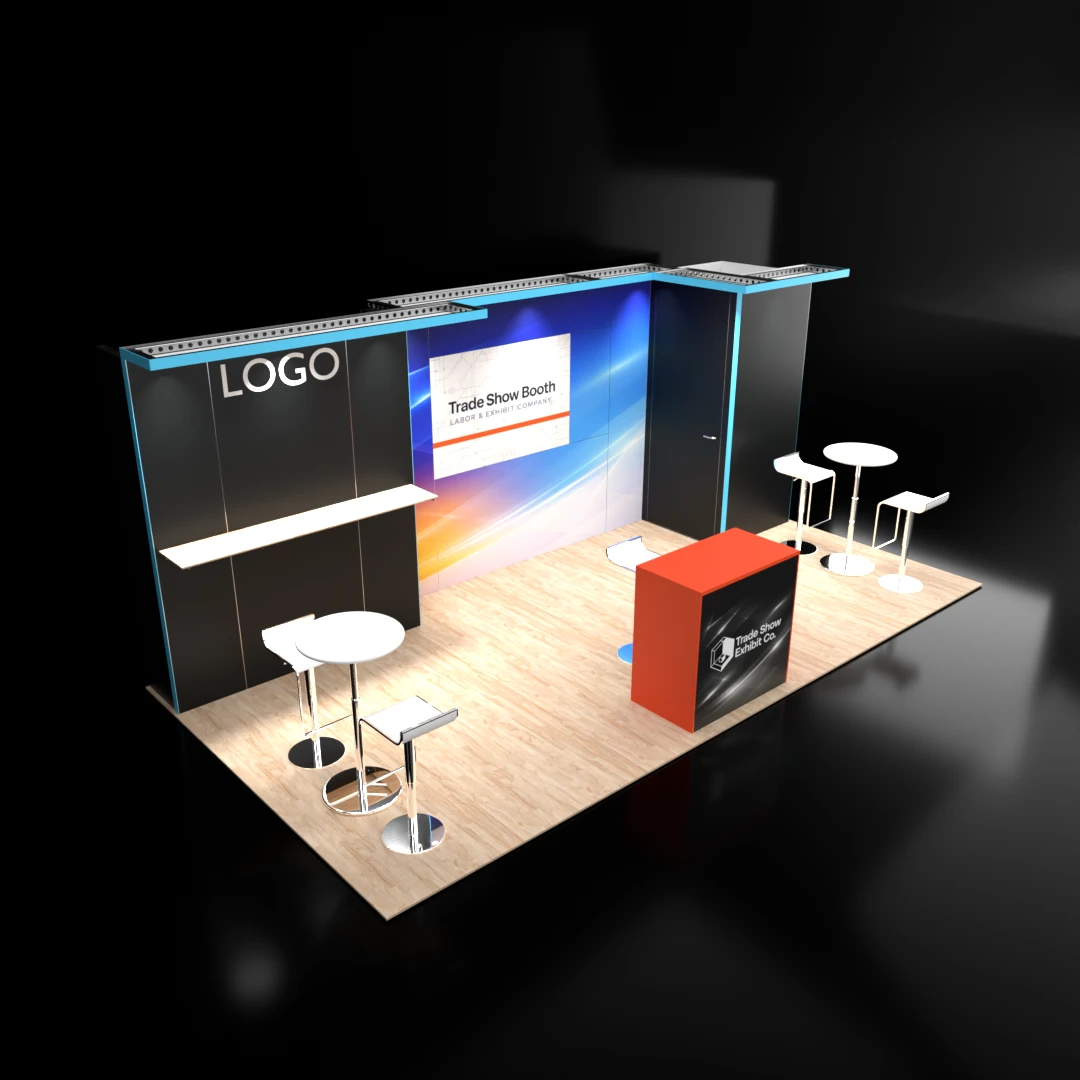CES 10 x 20 Inline Affordable Exhibit Rental — Design 08 — 10 x 20 Inline Affordable Exhibit Rental — CES, Las Vegas