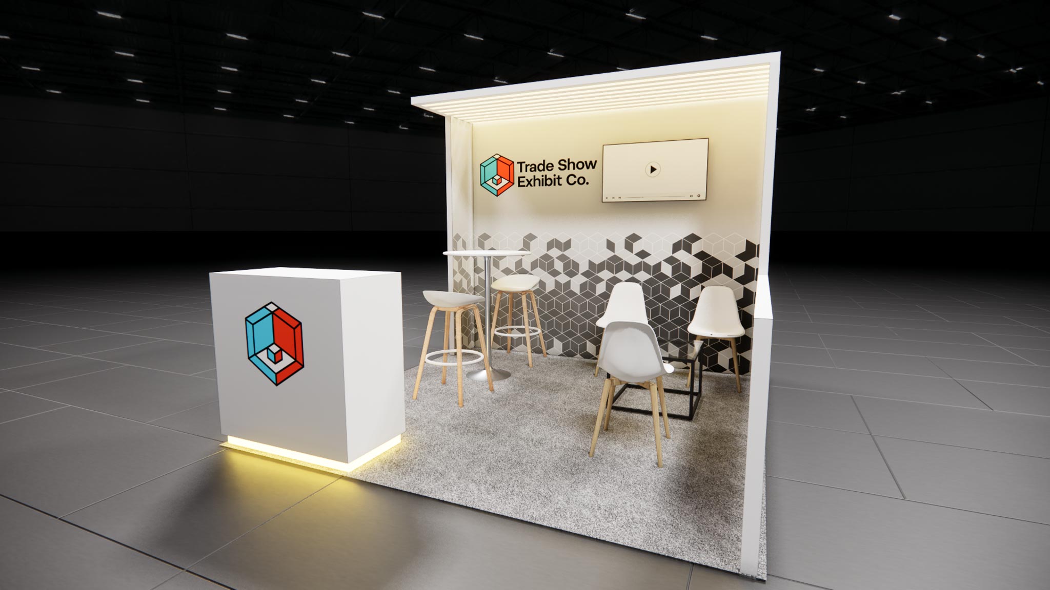 CES 10 x 10 Inline Affordable Exhibit Rental — Design 01 — 10 x 10 Inline Affordable Exhibit Rental — CES, Las Vegas