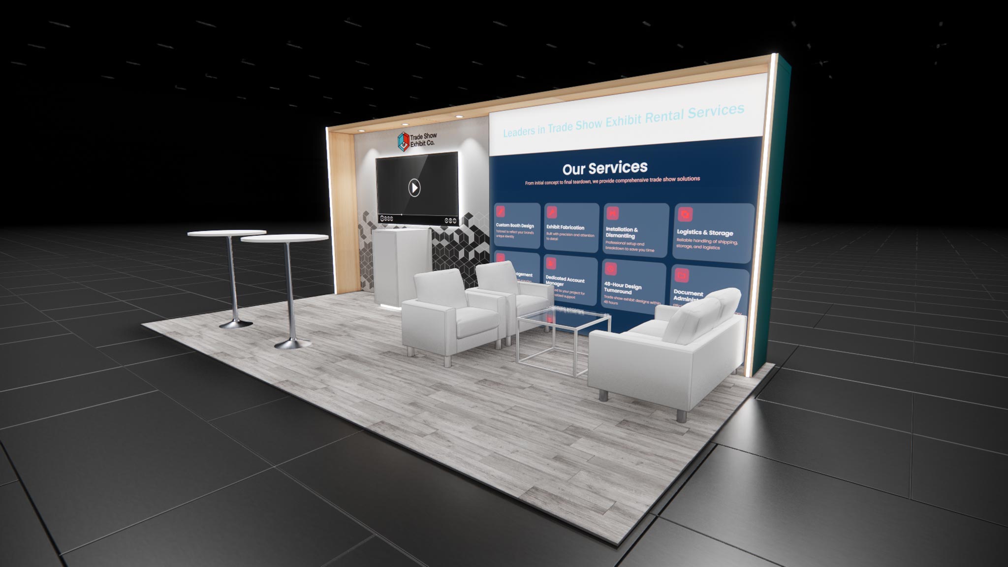 CES 10 x 20 Inline Affordable Exhibit Rental — Design 05 — 10 x 20 Inline Affordable Exhibit Rental — CES, Las Vegas