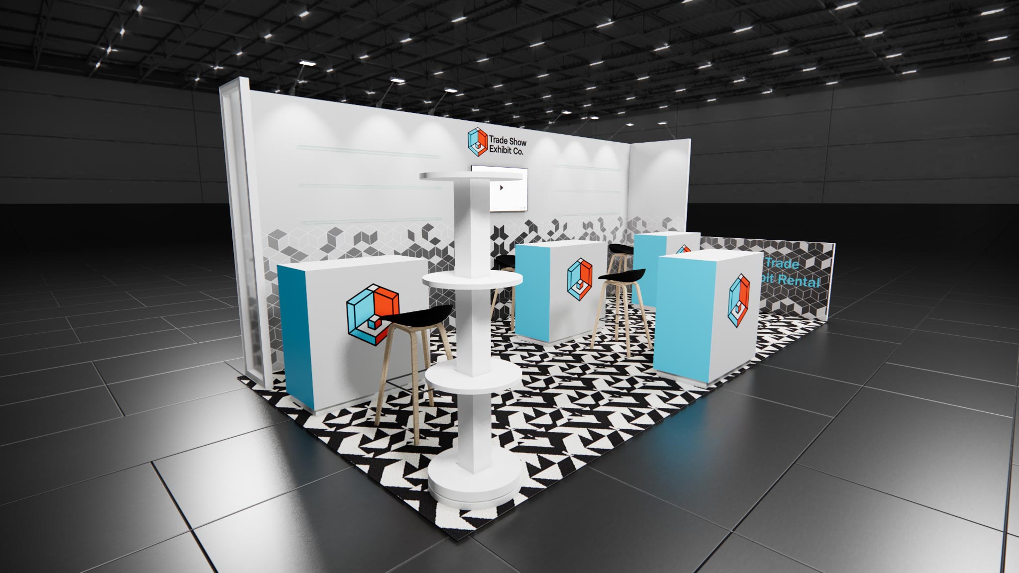 CES 10 x 20 Inline Affordable Exhibit Rental — Design 04 — 10 x 20 Inline Affordable Exhibit Rental — CES, Las Vegas