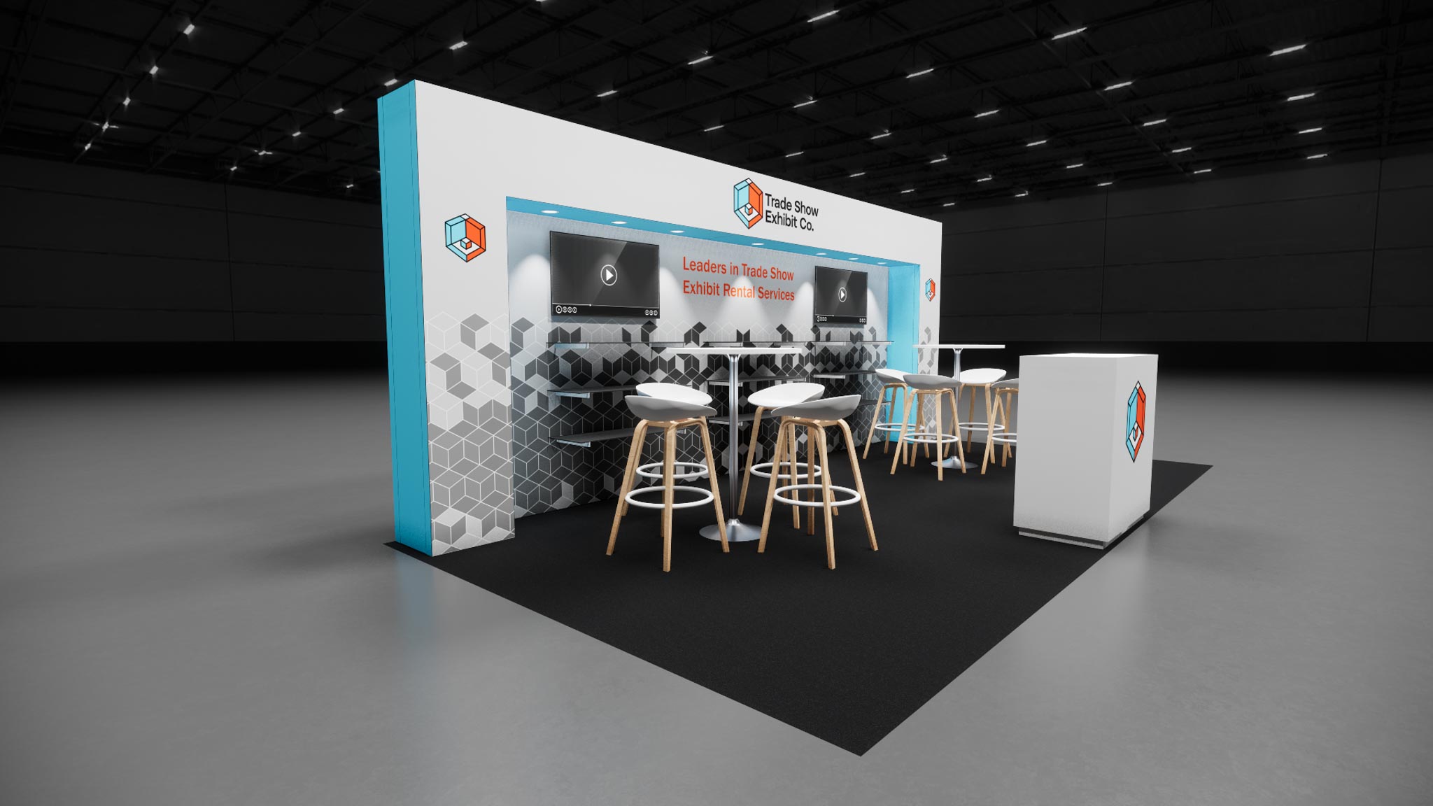 CES 10 x 20 Inline Affordable Exhibit Rental — Design 02 — 10 x 20 Inline Affordable Exhibit Rental — CES, Las Vegas