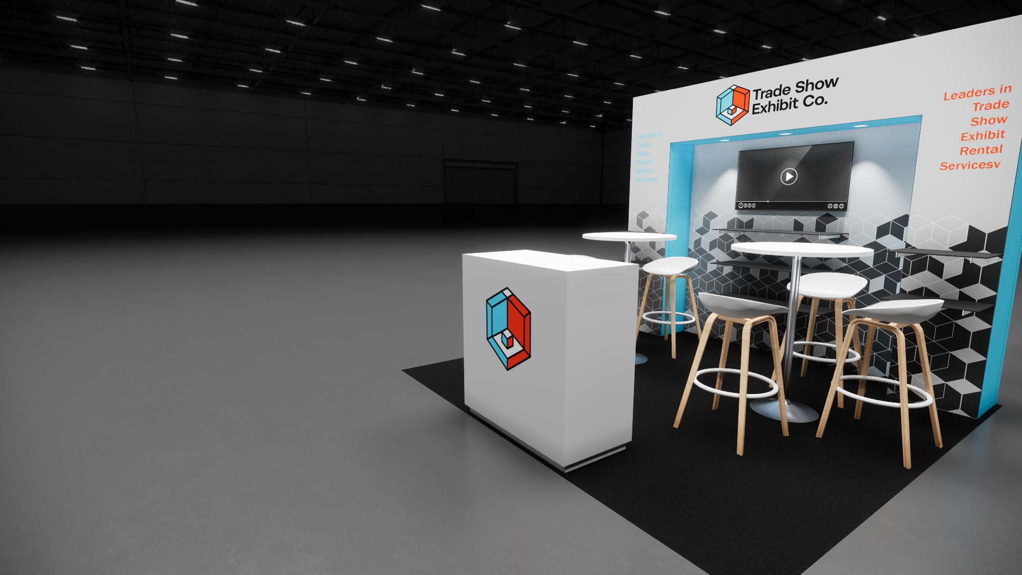 CES 10 x 10 Inline Affordable Exhibit Rental — Design 05 — 10 x 10 Inline Affordable Exhibit Rental — CES, Las Vegas