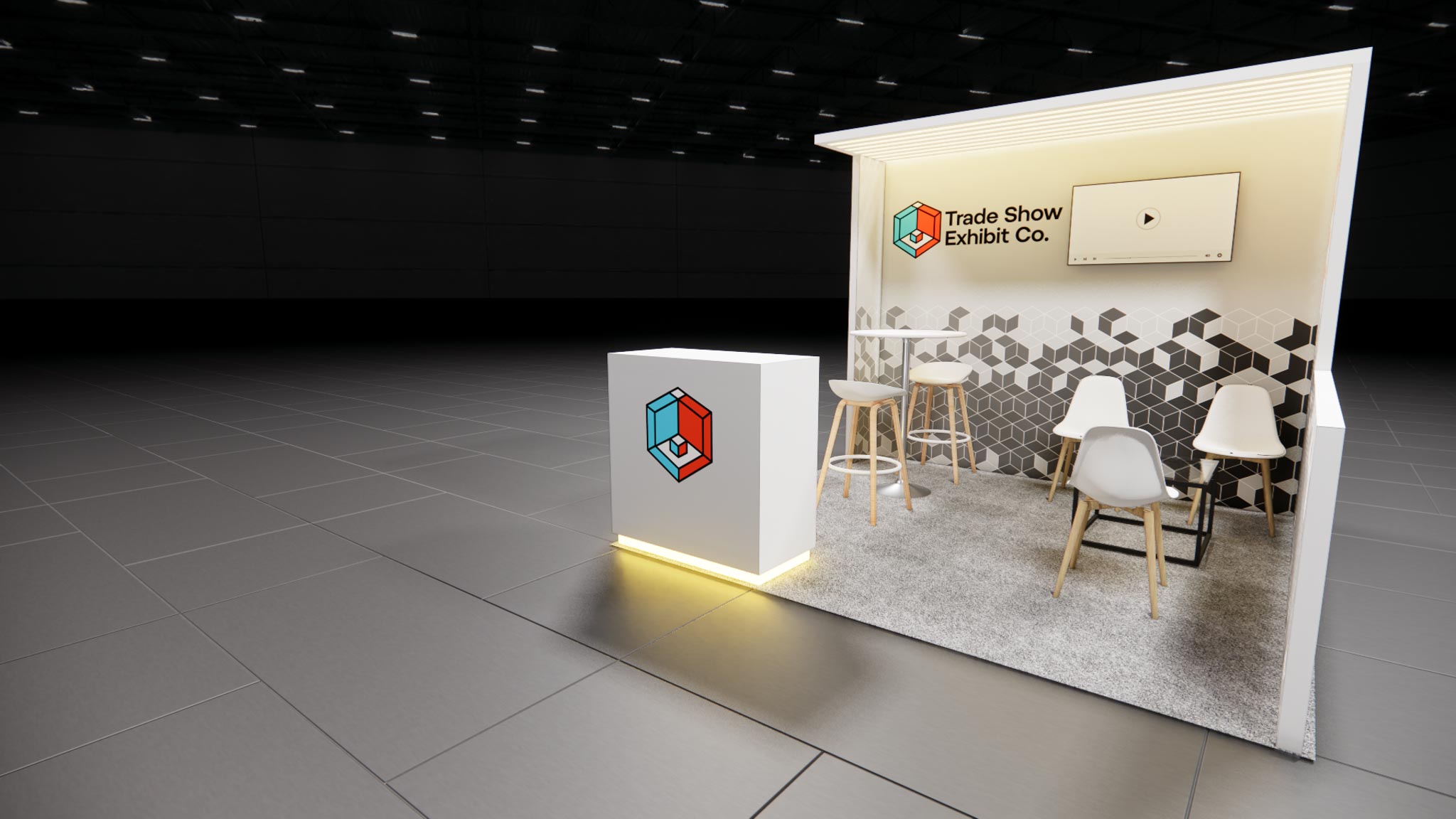 CES 10 x 10 Inline Affordable Exhibit Rental — Design 01 — 10 x 10 Inline Affordable Exhibit Rental — CES, Las Vegas