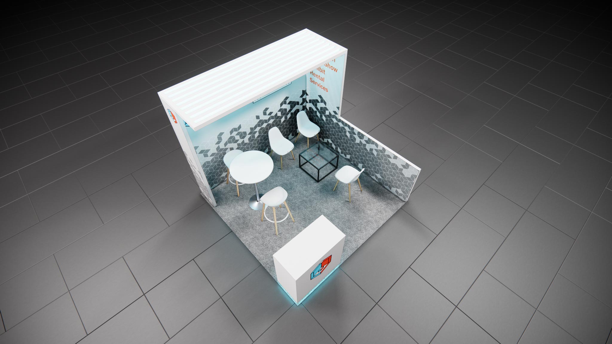 CES 10 x 10 Inline Affordable Exhibit Rental — Design 02 — 10 x 10 Inline Affordable Exhibit Rental — CES, Las Vegas