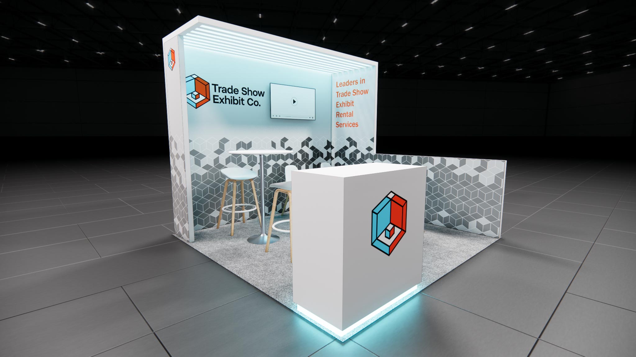 CES 10 x 10 Inline Affordable Exhibit Rental — Design 02 — 10 x 10 Inline Affordable Exhibit Rental — CES, Las Vegas