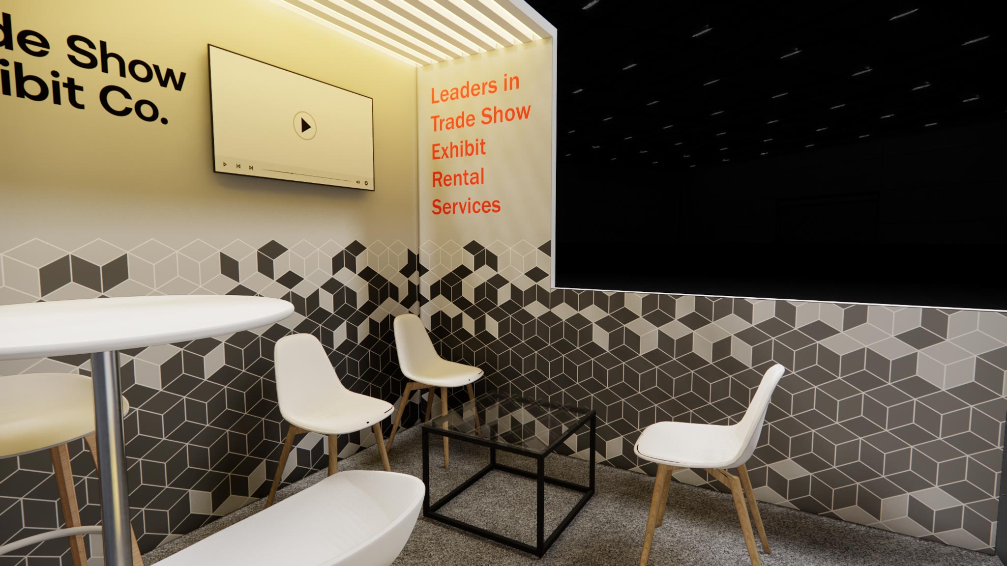CES 10 x 10 Inline Affordable Exhibit Rental — Design 01 — 10 x 10 Inline Affordable Exhibit Rental — CES, Las Vegas