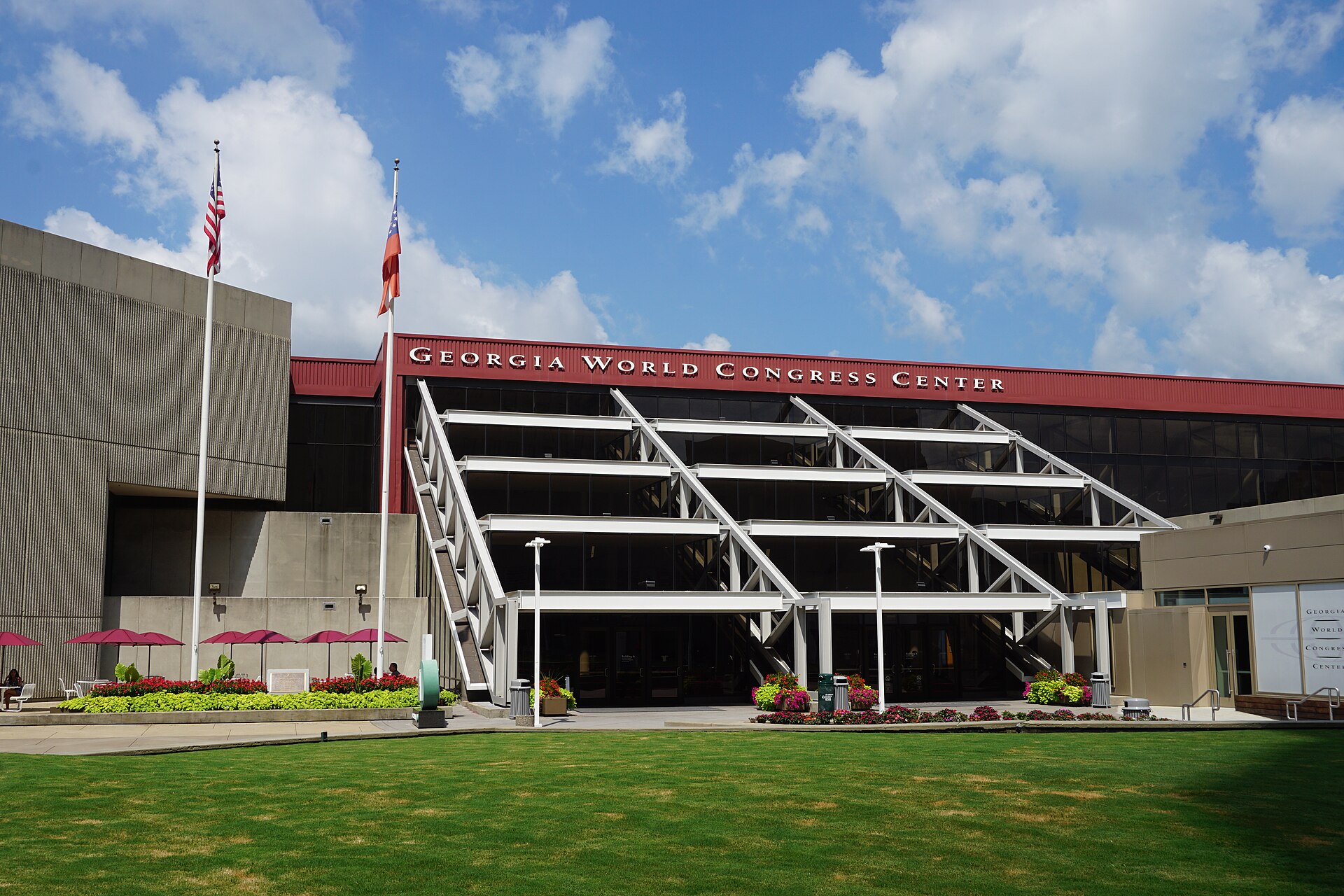 Exterior of the Georgia World Congress Center in Atlanta, Georgia.