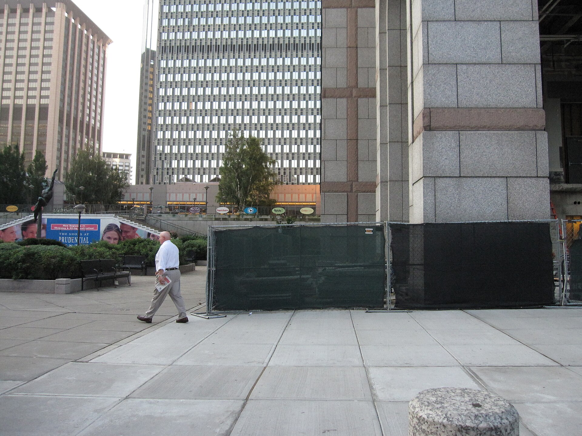 Exterior view of the Hynes Convention Center along Boylston Street in Boston, Massachusetts.