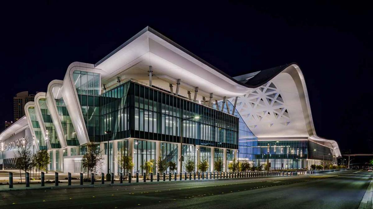 Exterior of Las Vegas Convention Center West Hall in Las Vegas, Nevada