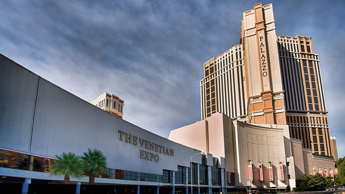 Exterior facade of The Venetian Expo in Las Vegas, Nevada