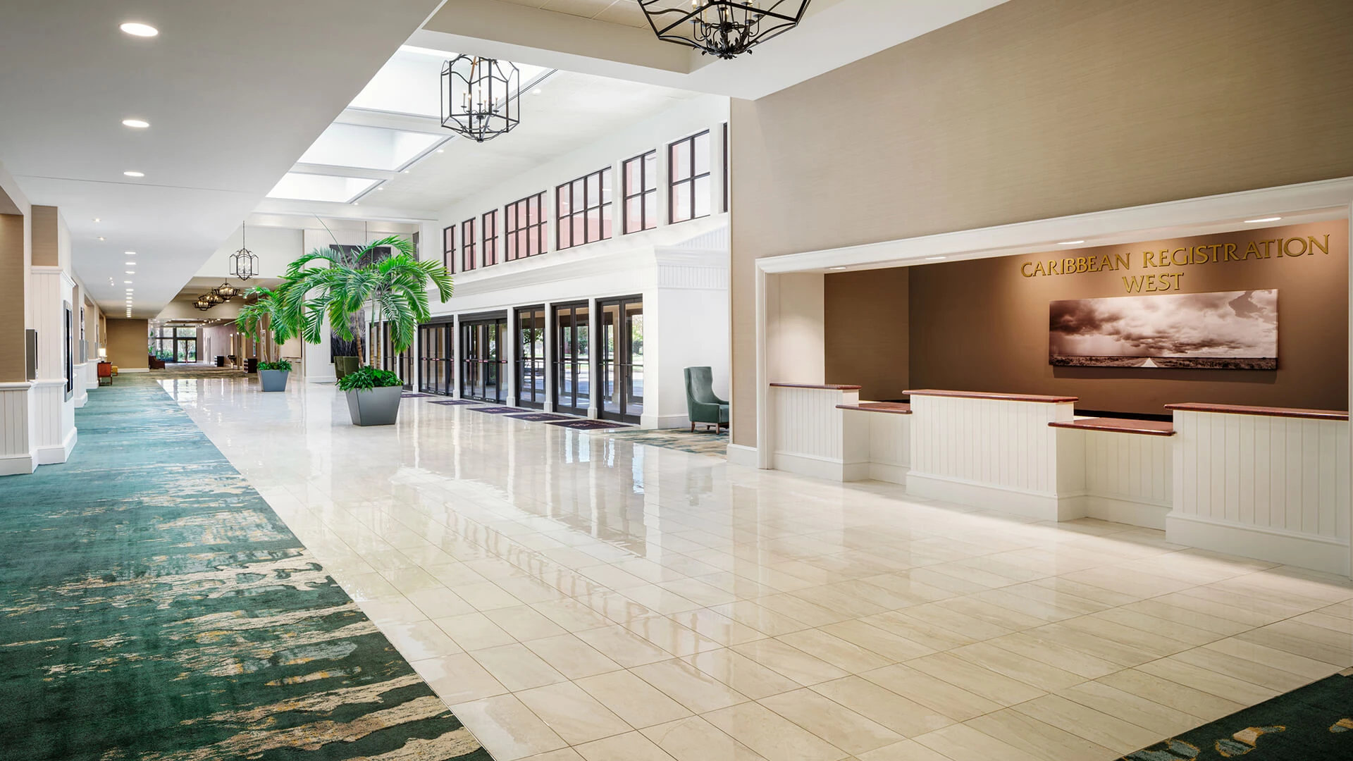 Exterior entrance and fountain at Caribe Royale Orlando in Orlando, Florida