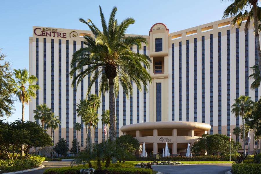 Exterior view of Rosen Centre Hotel in Orlando, Florida