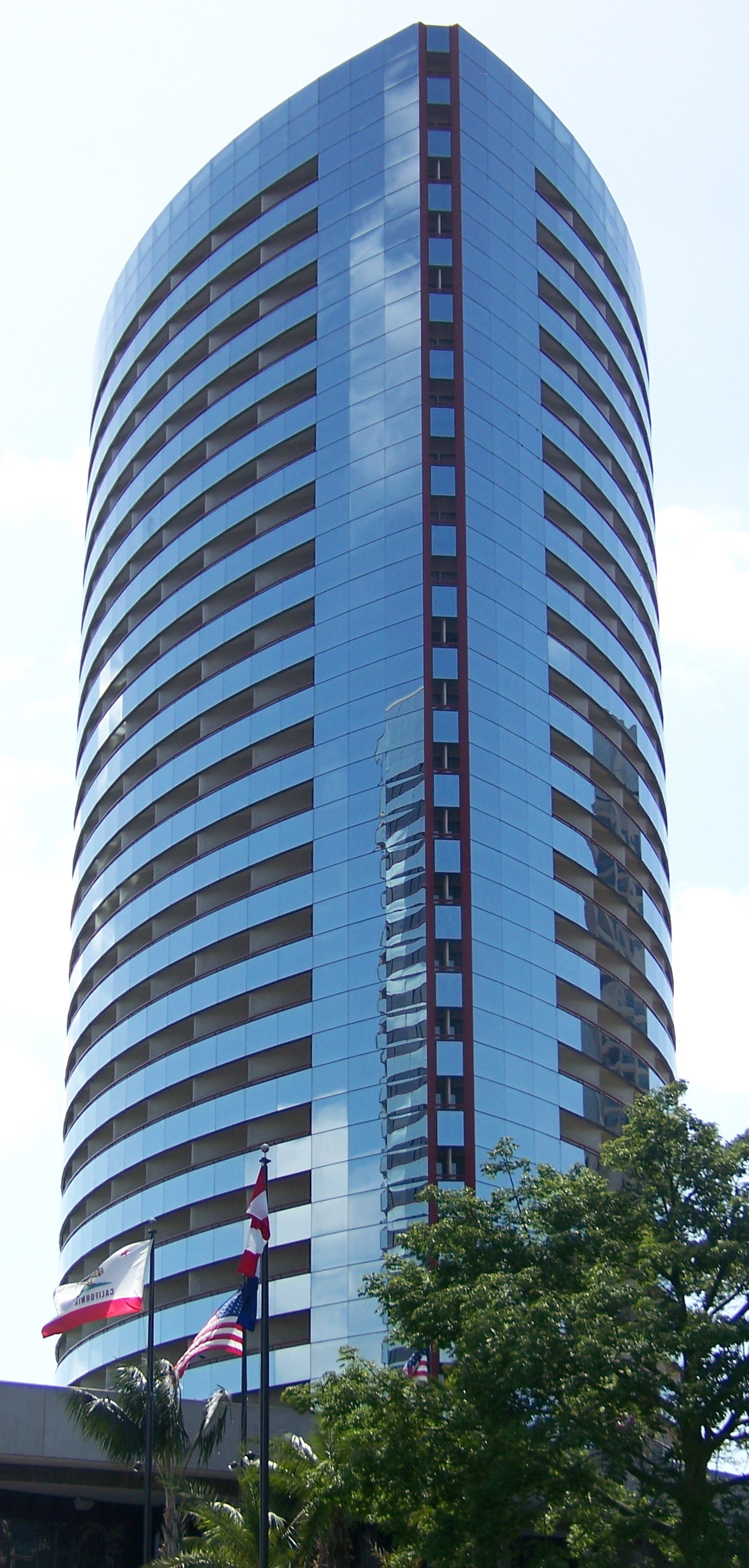 Exterior view of the Marriott Marquis San Diego Marina in San Diego, California.
