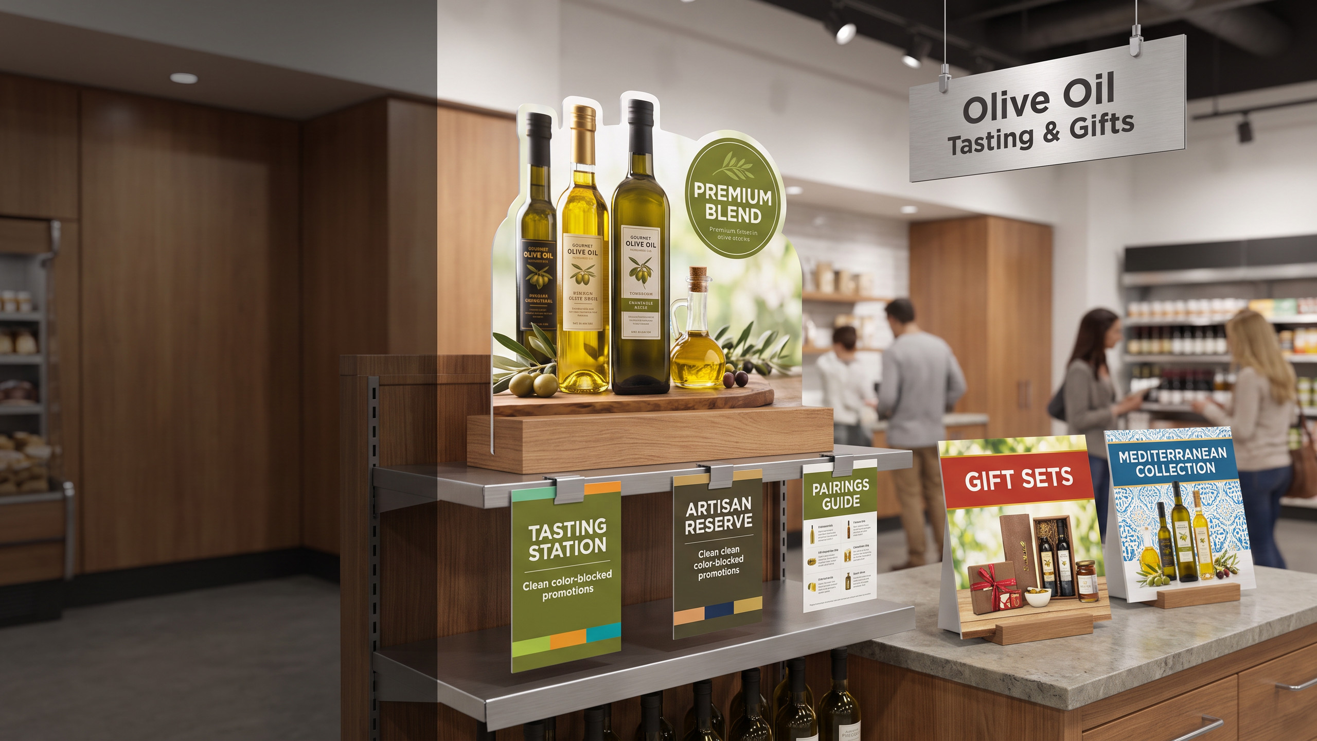 Specialty retail display using contour-cut foam board, PVC, and ACM promotional signs