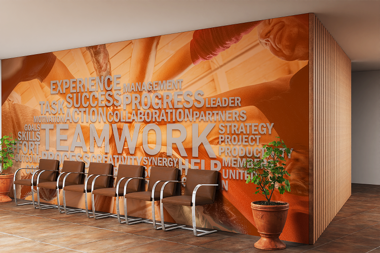 Branded Indoor Murals for Workspaces and Office Interiors