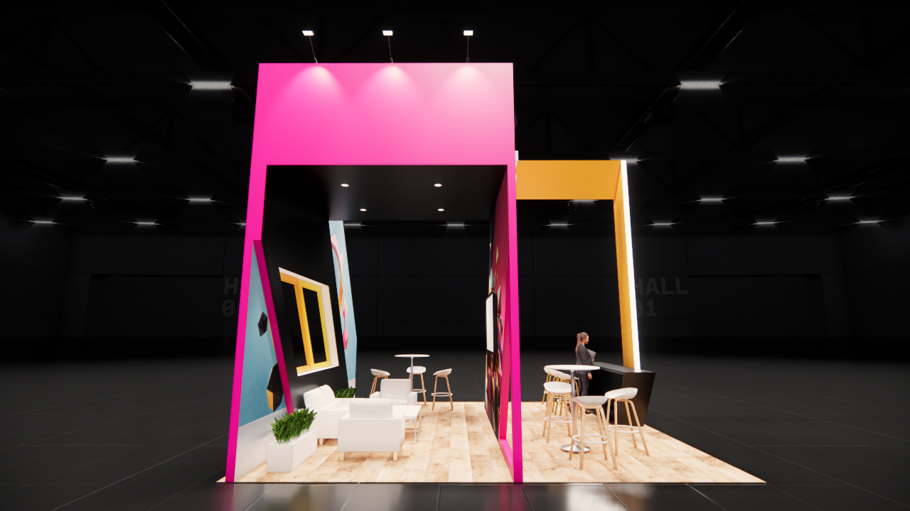 20x20 Trade Show Exhibit Rental - Option 3