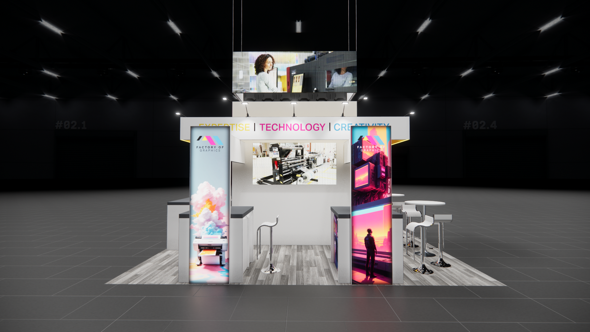 20x20 Trade Show Exhibit Rental - Option 2
