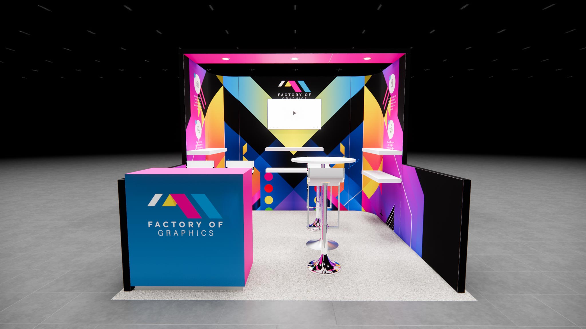 10x10 Trade Show Booth Rentals - Turnkey Solution